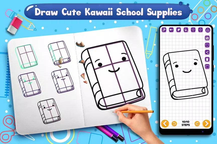 Learn to Draw School Supplies Capture d'écran 1