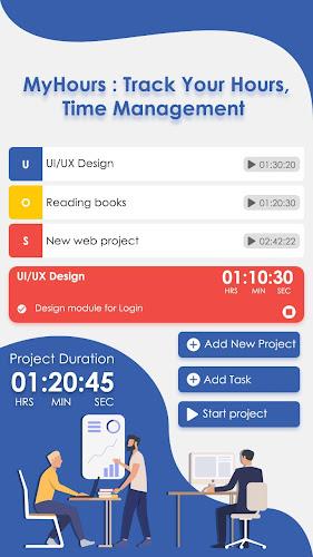 MyHours : Track Your Hours, Ti Screenshot 1