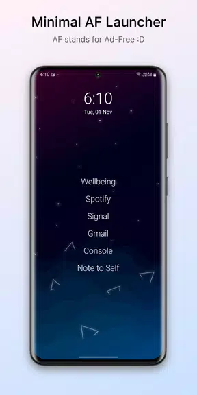 Olauncher. Minimal AF Launcher Screenshot 1