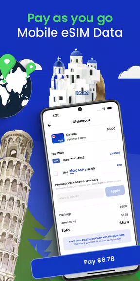aloSIM - eSIM Travel Sim Card Capture d'écran 2