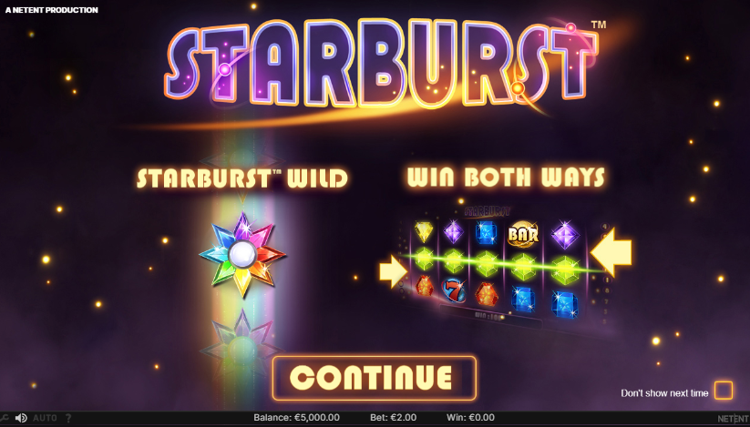 Starburst Slot Screenshot 3