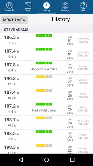 Monitor Your Weight Capture d'écran 3