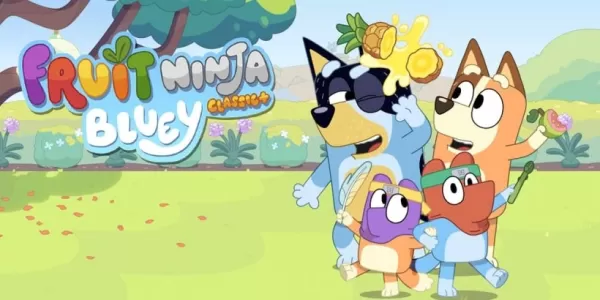 Bluey's Sticky Gecko chega ao Fruit Ninja Classic+