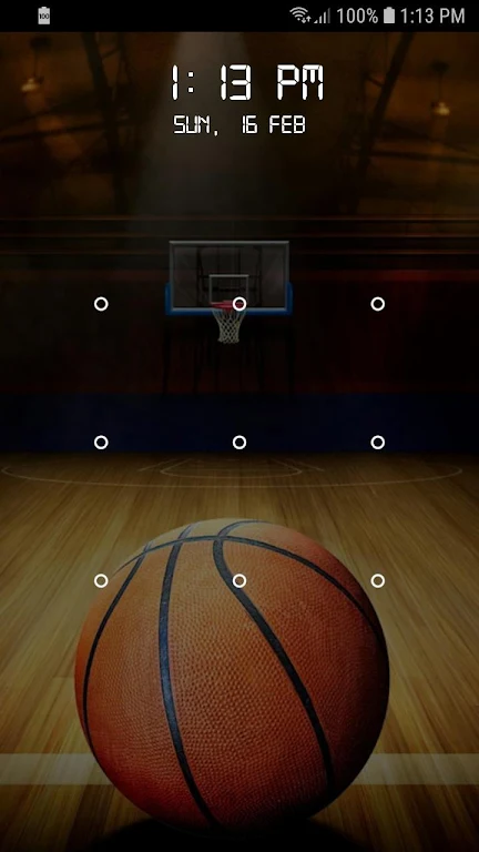 Basketball Screen Lock Pattern Captura de pantalla 2