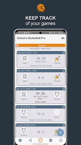 Statastic Basketball Tracker Captura de pantalla 3