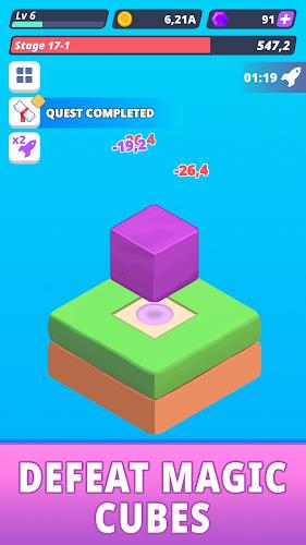 Tap Tap Cube - Idle Clicker स्क्रीनशॉट 3