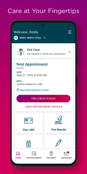 My Marshfield Clinic स्क्रीनशॉट 1