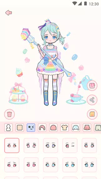 Cute live star:dress up avatar Capture d'écran 2