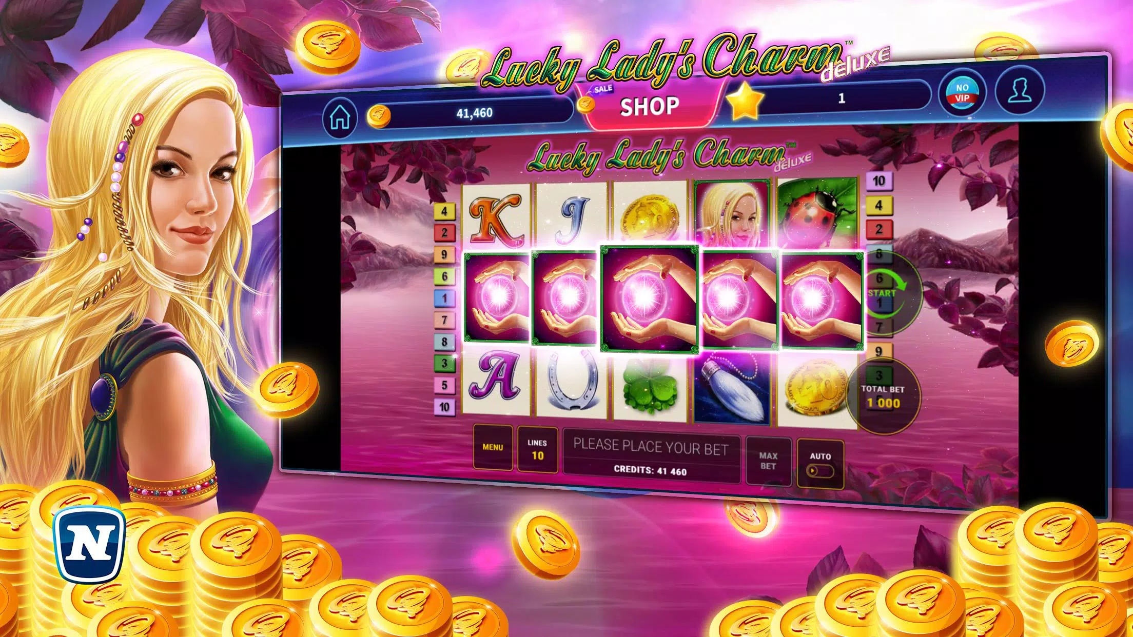 Lucky Lady’s Charm Deluxe Slot Captura de pantalla 3