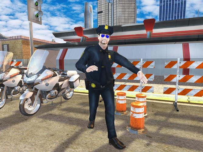 US Police Bike Chase Game Captura de pantalla 1