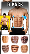 Man Abs Editor: Men Six pack, Скриншот 2