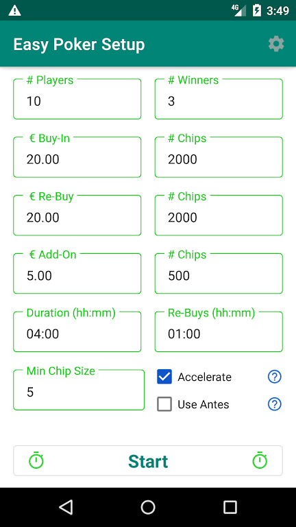 Easy Poker Tournament Timer 스크린샷 1