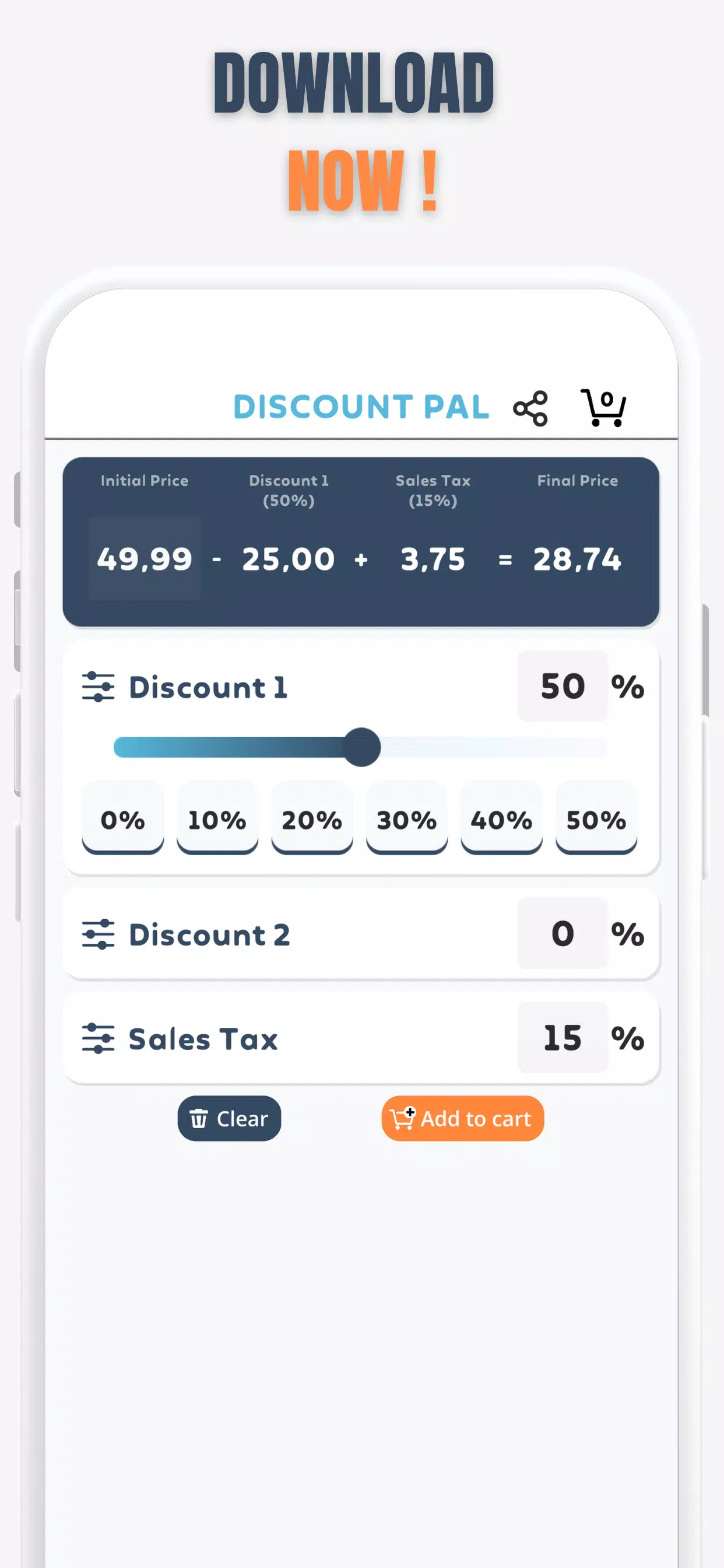Percent Off Shoping Calculator 스크린샷 4
