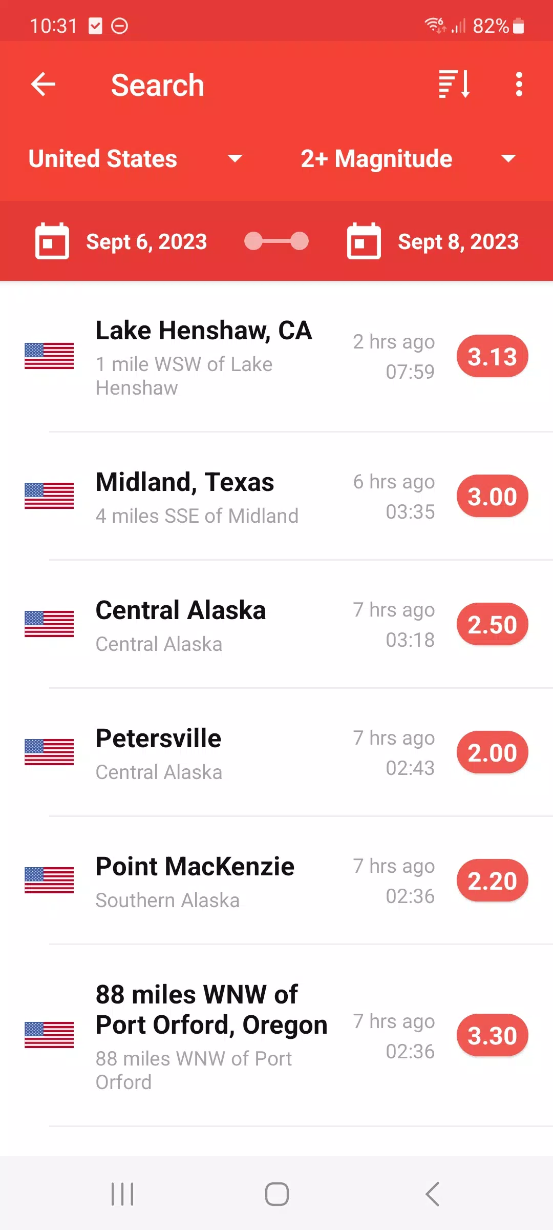 My Earthquake Alerts Captura de pantalla 2
