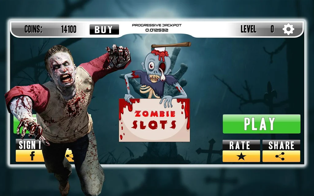 Casino Walking Zombie Slots Machine Captura de pantalla 1