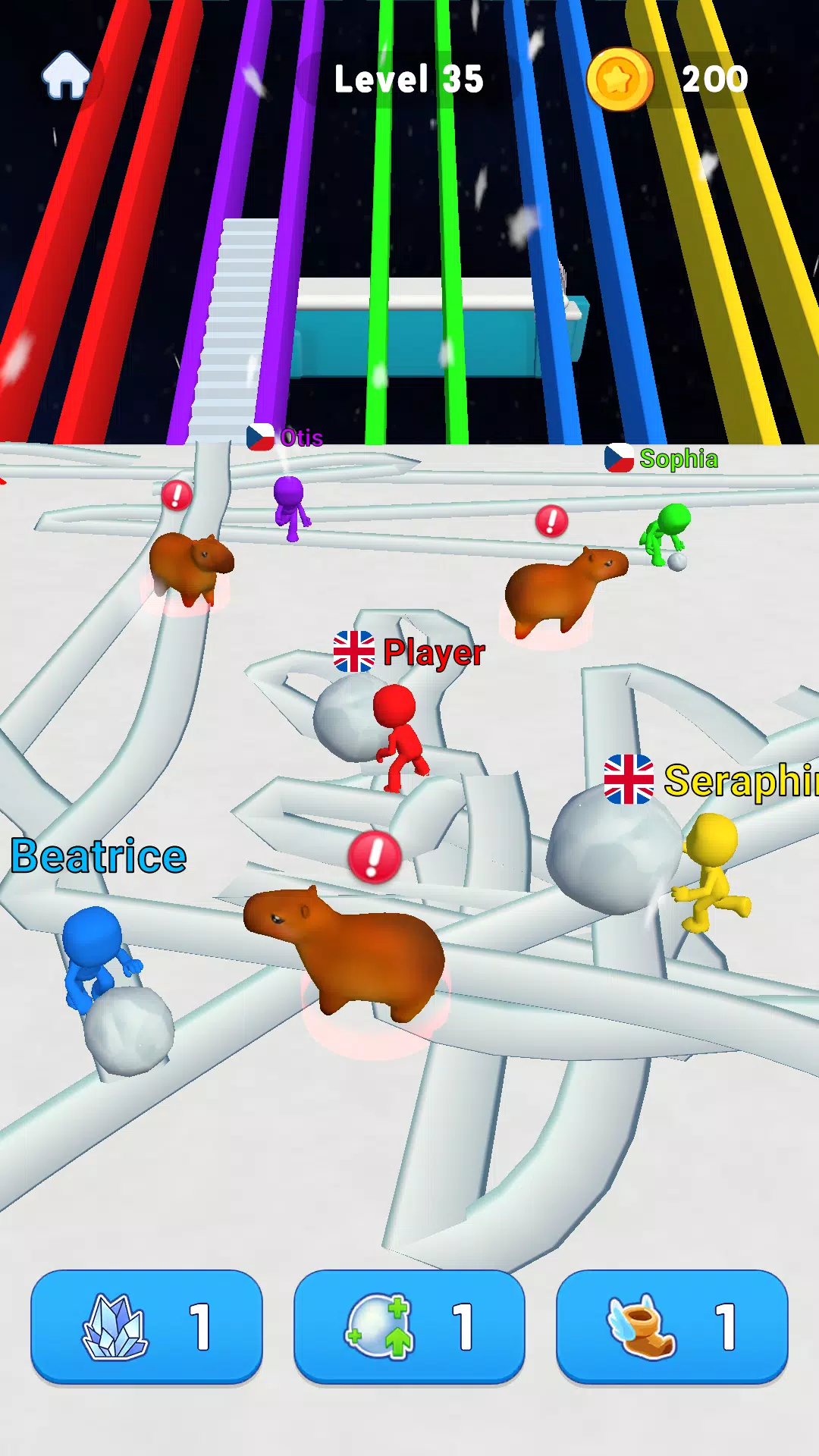 Snowball Race 3D: Ice Bridge Screenshot 3