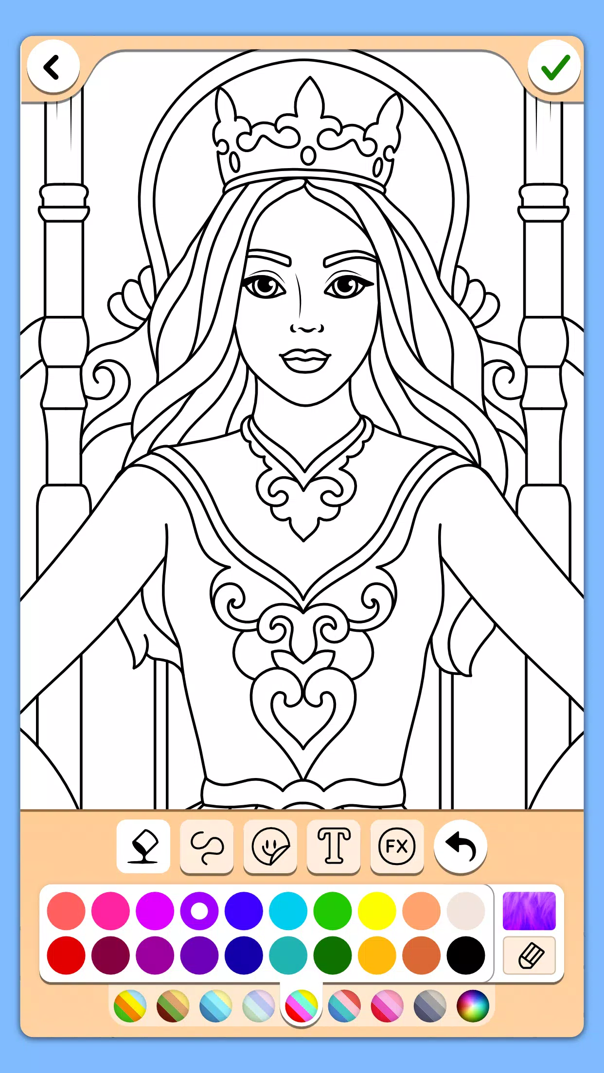 Coloriage Princesse Capture d'écran 1