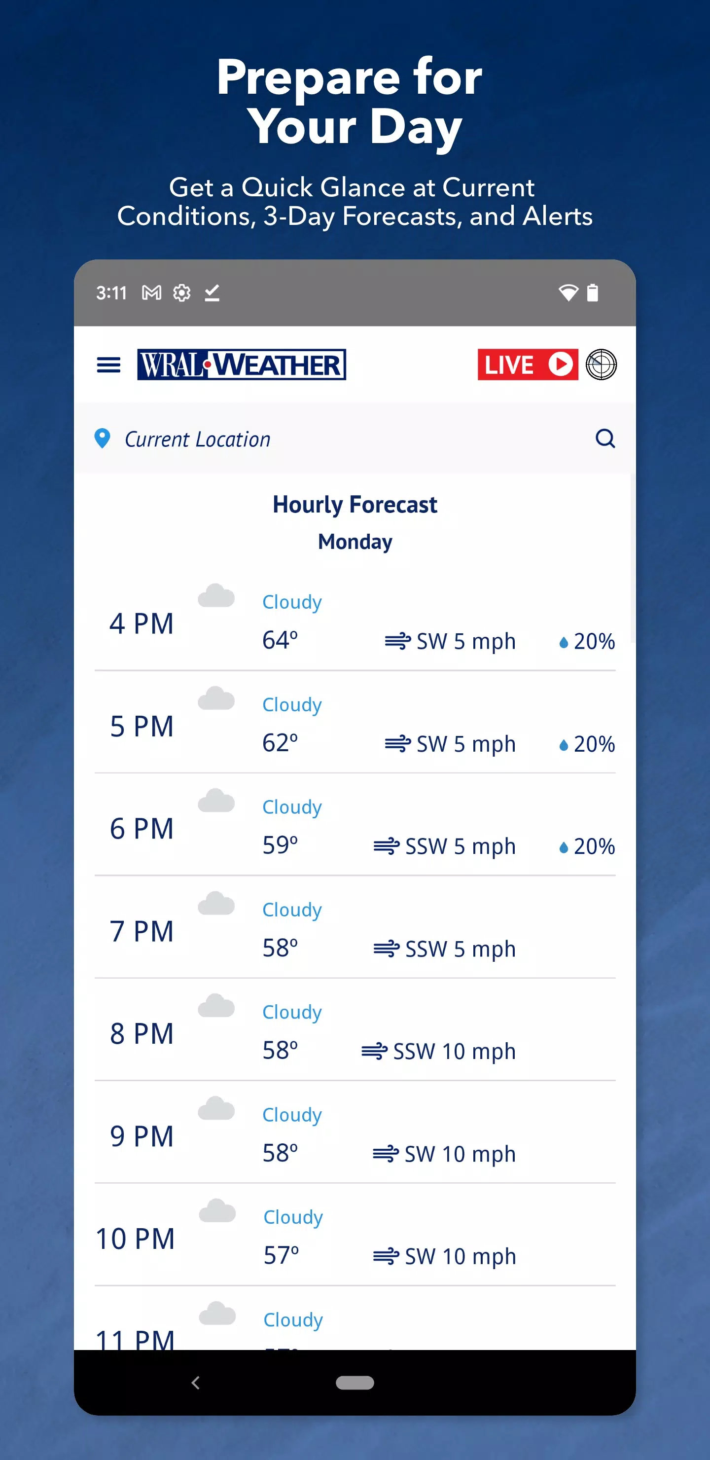 WRAL Weather Captura de pantalla 2