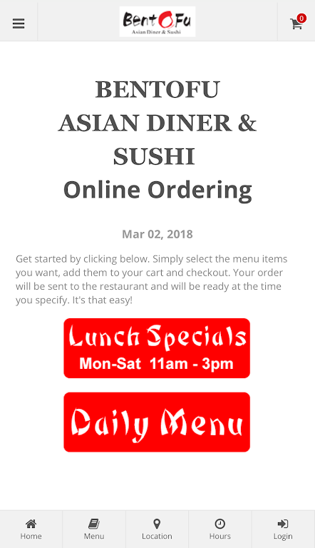 BentoFu Asian Diner & Sushi應用截圖第1張