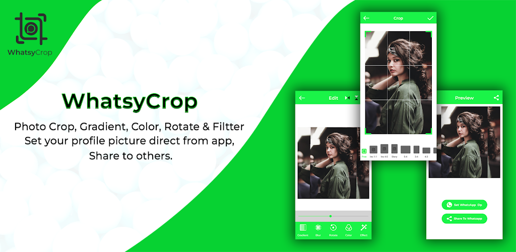 WhatsyCrop: DP Photo Editor Скриншот 1