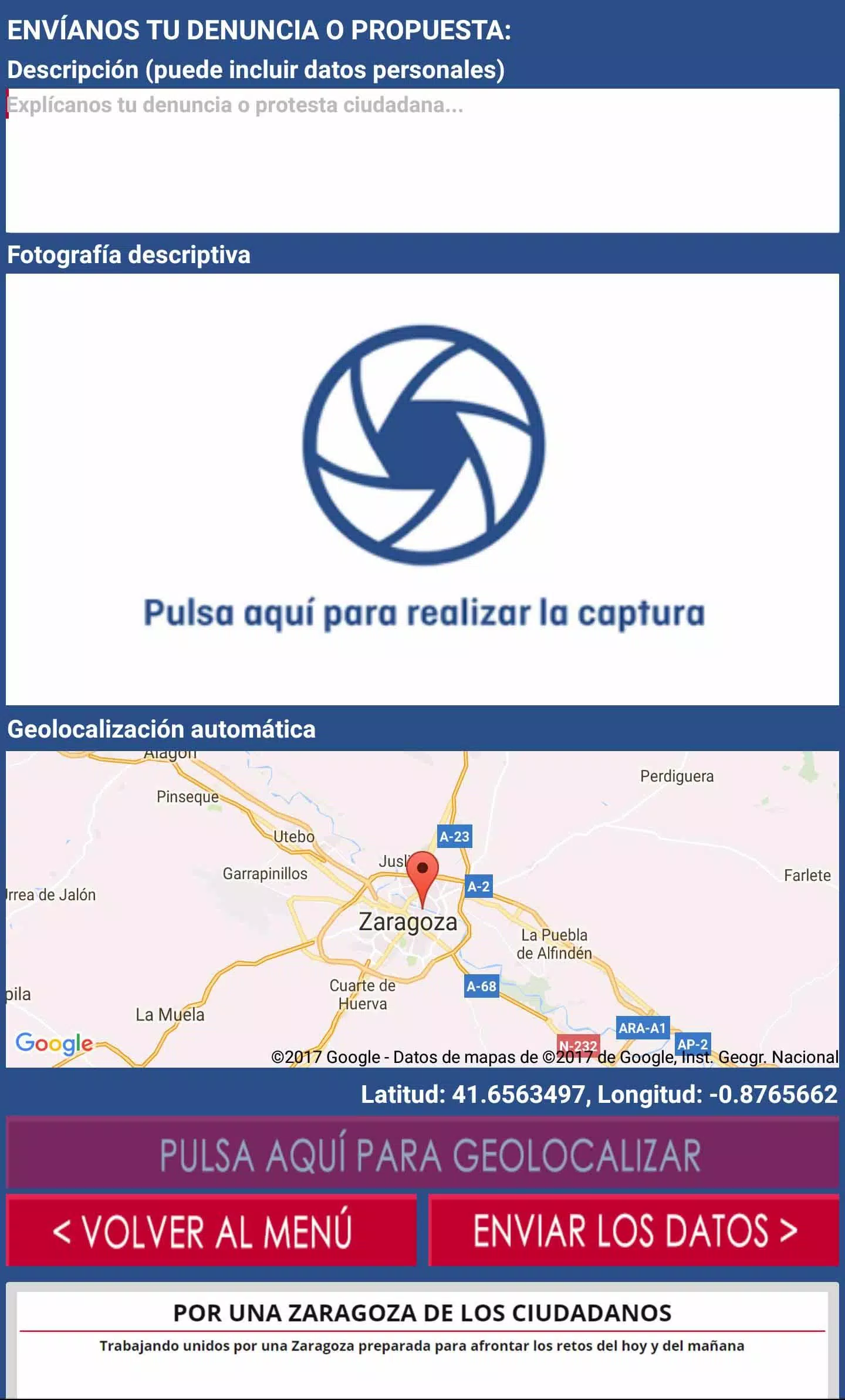 Zaragoza Ciudadana Captura de pantalla 3