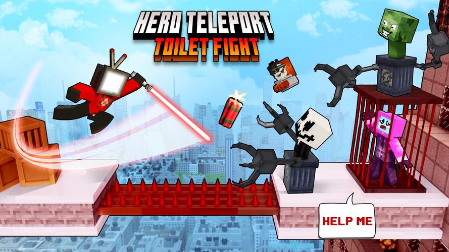 Hero Teleport: Toilet Fight Screenshot 1