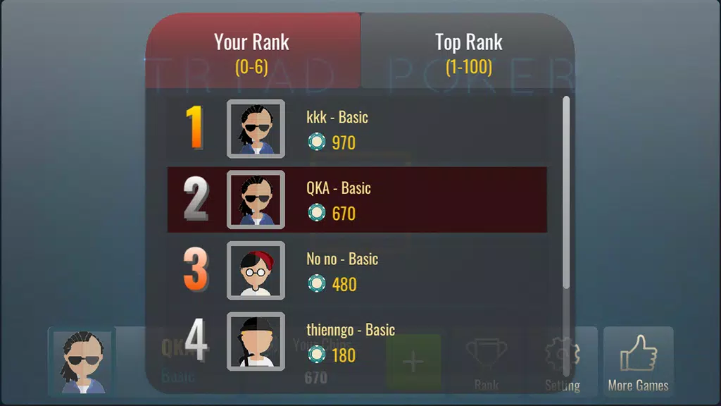 Lieng Offline - Triad Poker 3 스크린샷 2