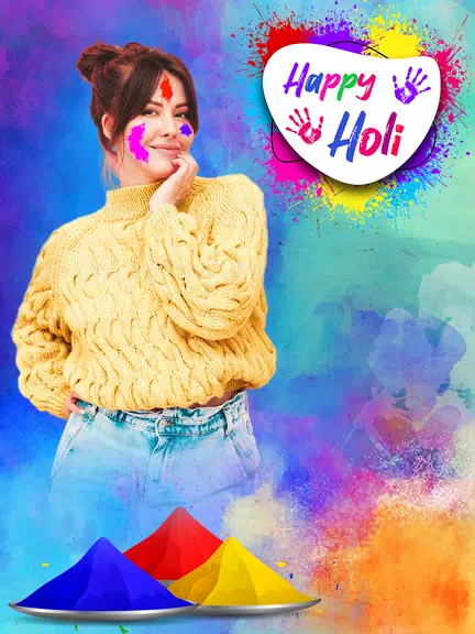 Happy Holi Video Maker Capture d'écran 3