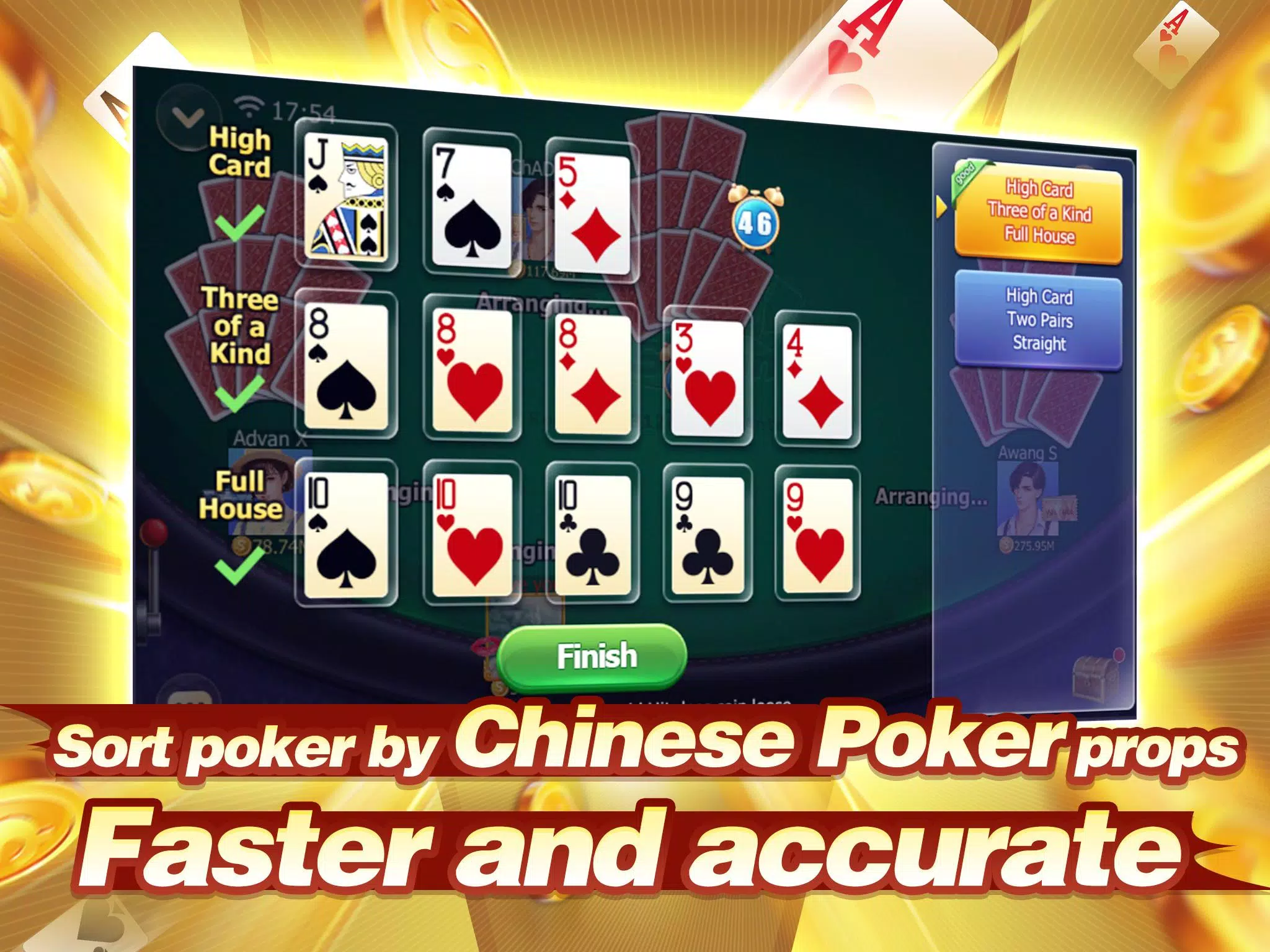 Capsa susun (Capsun) - Chinese Poker स्क्रीनशॉट 2