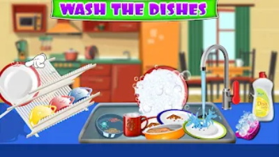 Kitchen Cleaning House Games Captura de tela 1