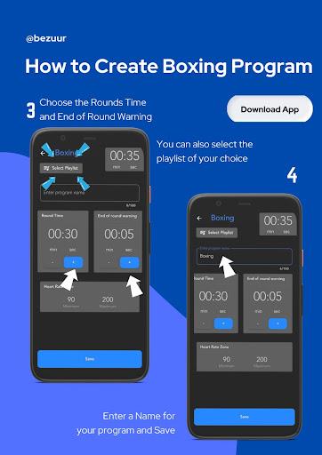 Bezuur Boxing Interval Timer Capture d'écran 3