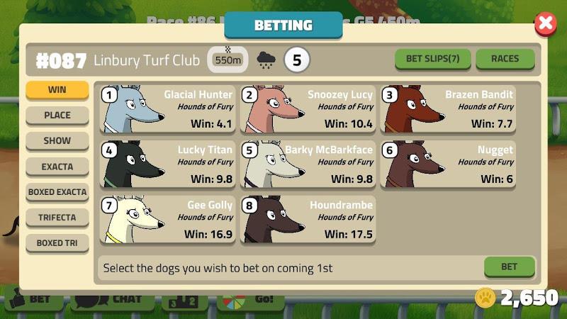 Hounds of Fury: Greyhound Race Capture d'écran 3