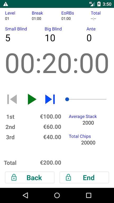 Easy Poker Tournament Timer 스크린샷 2