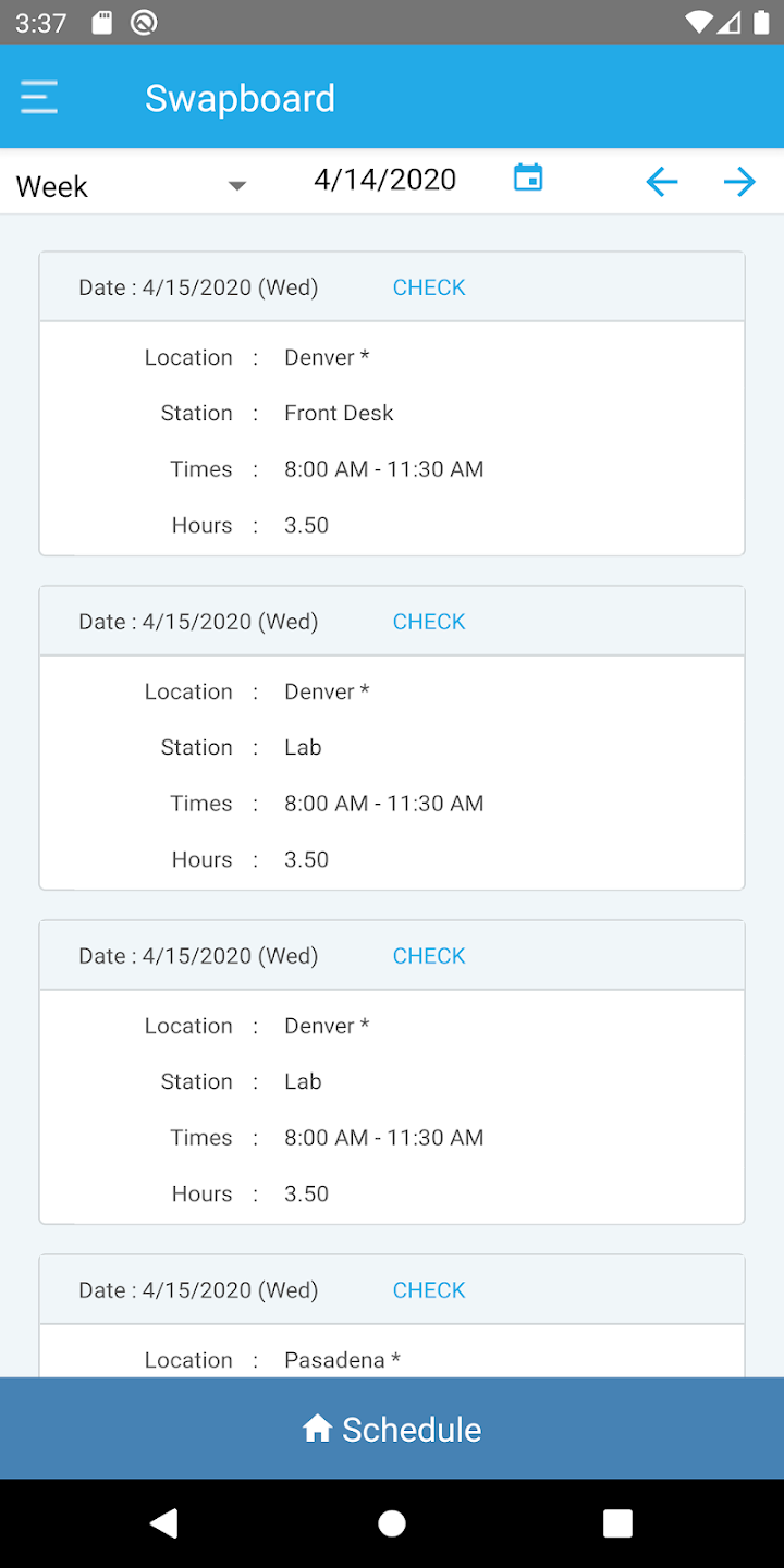 ScheduleSource Teamwork Captura de tela 2