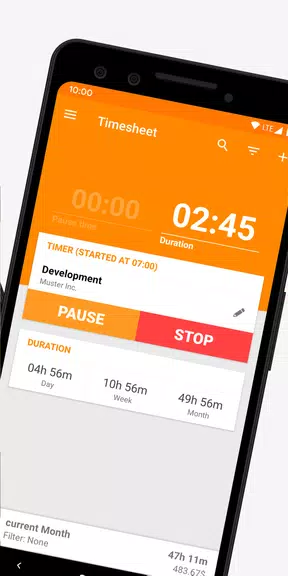 Timesheet - Time Tracker Capture d'écran 2