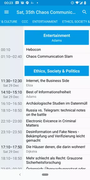 Giggity (schedule viewer) スクリーンショット 4
