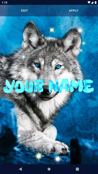 Night Wolf Live Wallpaper Captura de pantalla 2
