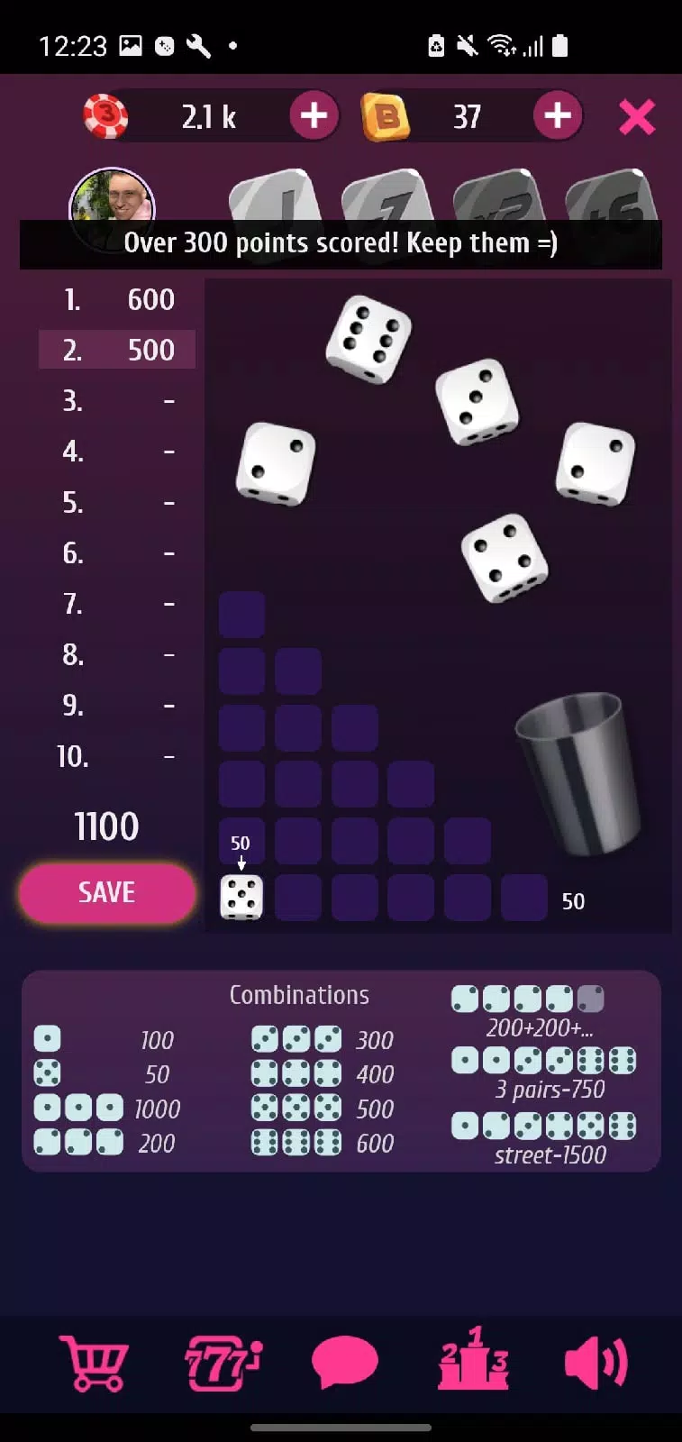 Farkle Pro - 10000 dice game Screenshot 2