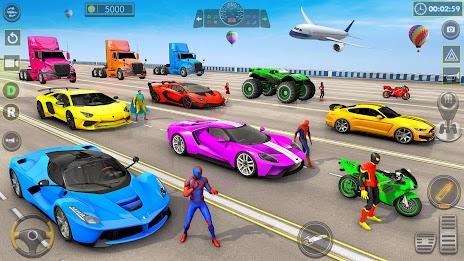 Superhero Car Stunt Game 3D Captura de tela 4