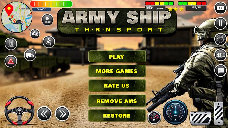 Army Transport Tank Ship Games Captura de tela 1