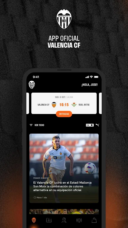 Valencia CF - Official App स्क्रीनशॉट 1