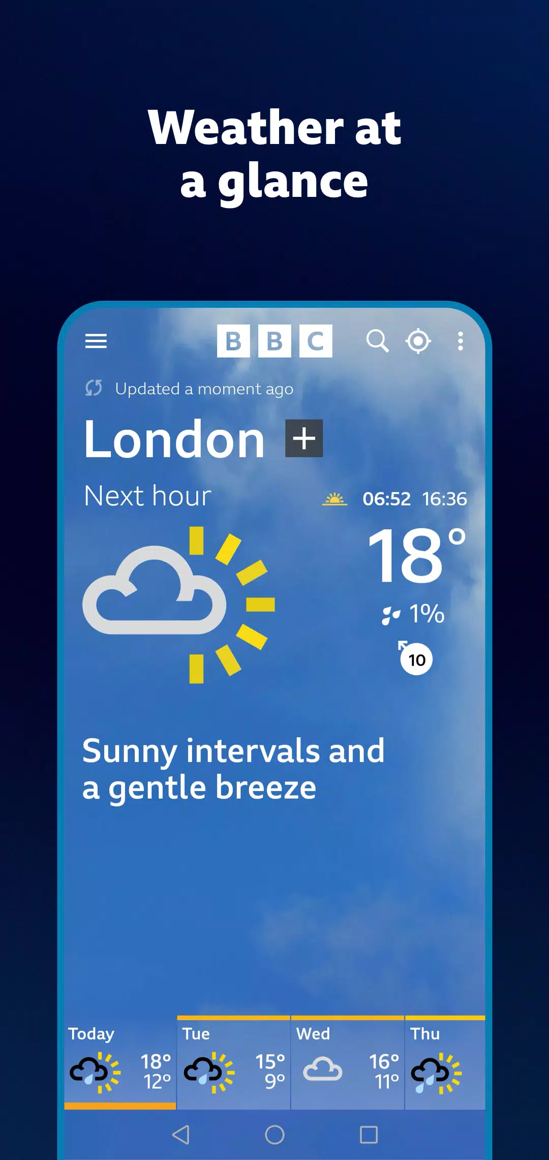 BBC Weather स्क्रीनशॉट 1