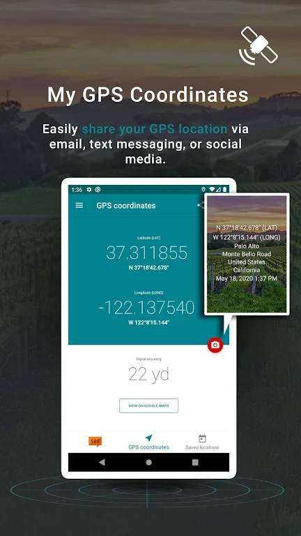 My GPS Coordinates スクリーンショット 1