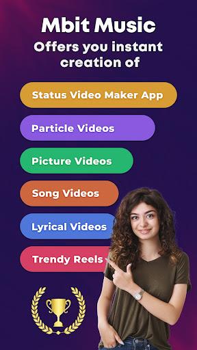 MBit Music Video Status Maker Скриншот 1