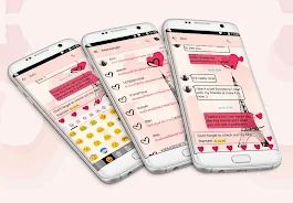 SMS Messages Paris Pink Theme應用截圖第1張