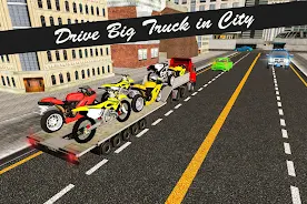 Bike Transport Truck 3D Screenshot 2