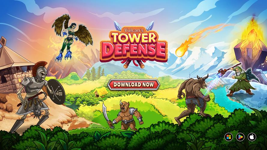 Vulcan's Tower Defense Captura de tela 1