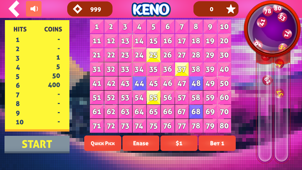 Cleo Keno - Free Keno Game 스크린샷 1