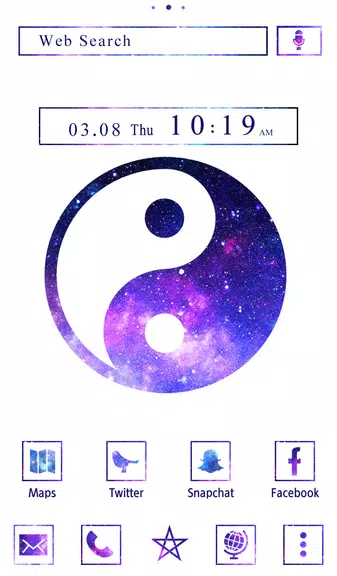 Galaxy Yin-yang Theme Captura de pantalla 1