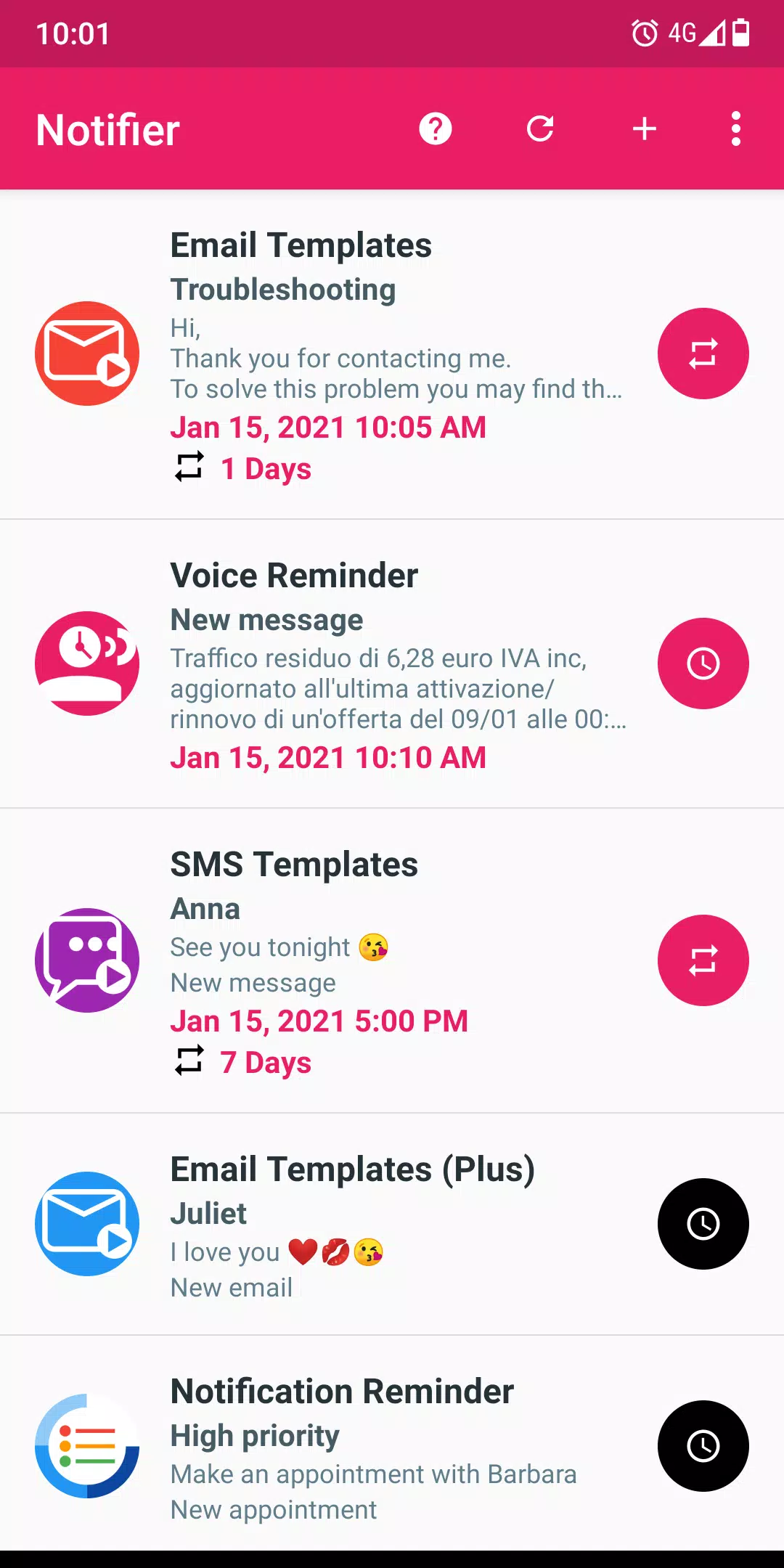 Fake Notifications Captura de tela 1